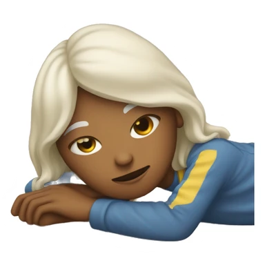 Human laydown Like L sticker