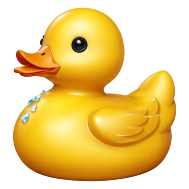 Crystallized rubber duck sticker