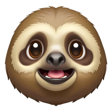 Cinematic Comical Sloth Portrait Emoji, Head tilted dramatically with an exaggeratedly shocked expression, featuring a slow, adorably sluggish form with wide, comically expressive eyes full of humorous disbelief, Simplified yet hilariously expressive features, highly detailed, glowing with a slightly sassy, lazy glow, high shine, dramatic yet playful, stylized with an air of quirky, unhurried attitude, soft glowing outline, capturing the essence of a meme-worthy sloth that looks ready to side-eye its way into viral fame! sticker