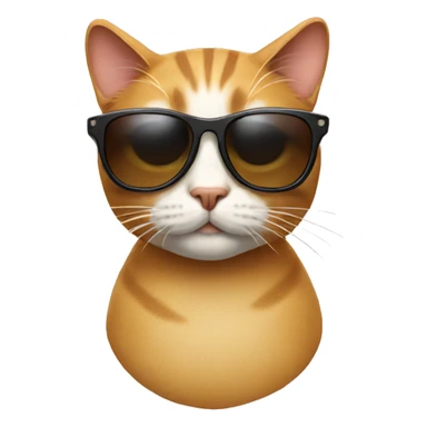Cat with sunglasses sticker