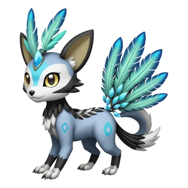 Meloetta-WereGarurumon-Trico-Pokémon-Fakémon-fusion-hybrid-creature sticker