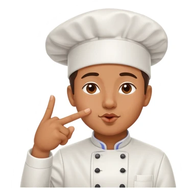 chef making the kiss gesture with fingers, expression of perfection sticker