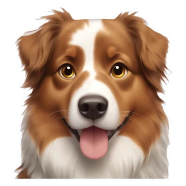 Australian Shepherd with a Ginger girl sticker