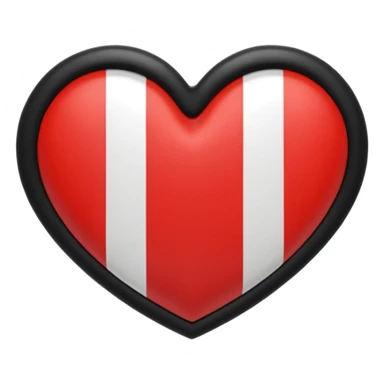 Adidas white stripes black heart sticker