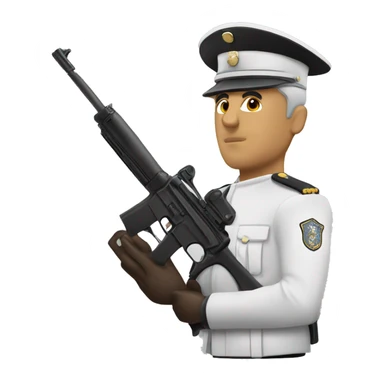 Gendarme blanco sticker