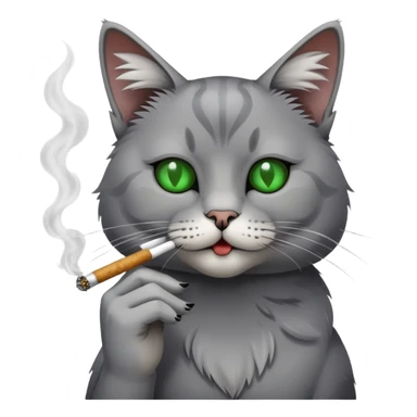 Cat smoking weed sticker