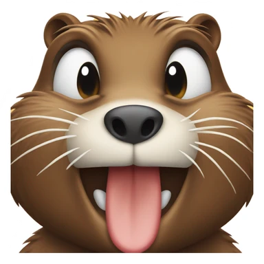 Beaver laughing to tears sticker