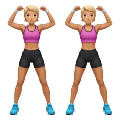 person doing parallel exercise sticker
