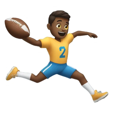 Catching a football sticker