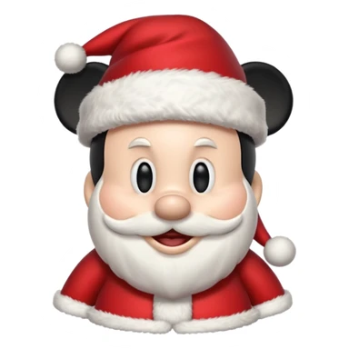Mickey wearing a santa claus costume sticker
