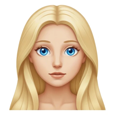 A beautiful blonde with long hair and blue eyes had an epiphany sticker