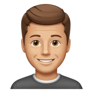 guy with a JFK style haircut that is medium brown. hazel eyes that lean green. light skin sticker