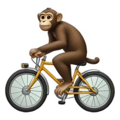Monkey with bike  sticker