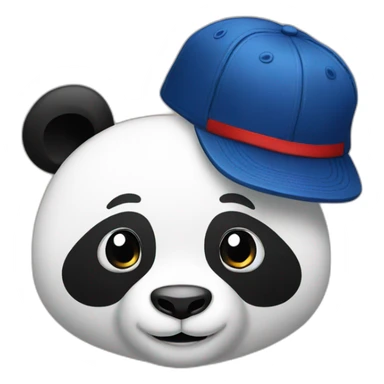 panda and cap sticker