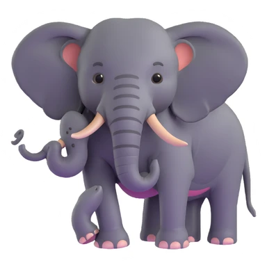 man with elephant features sticker
