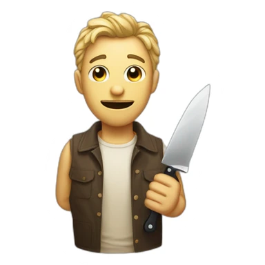 A psychopath whit knife sticker