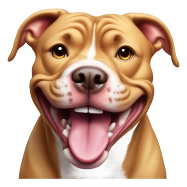 Pitbull smiling sticker