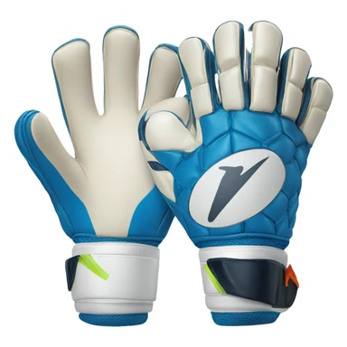 Goalkeeper gloves with blue sticker