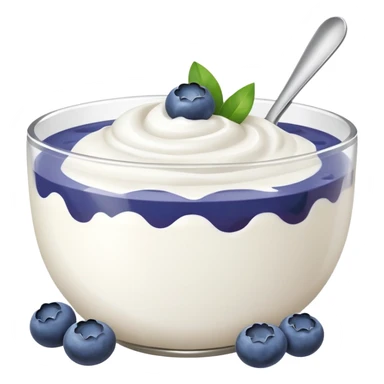 Coconut yogurt with blueberries  sticker