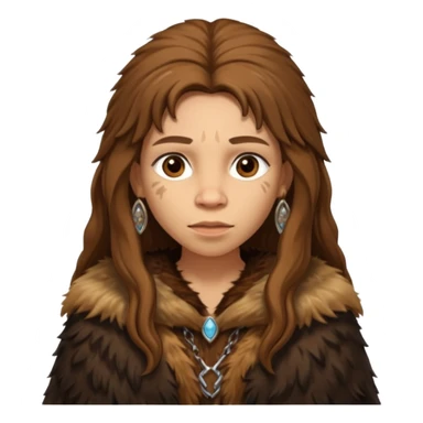 Neanderthal woman sticker