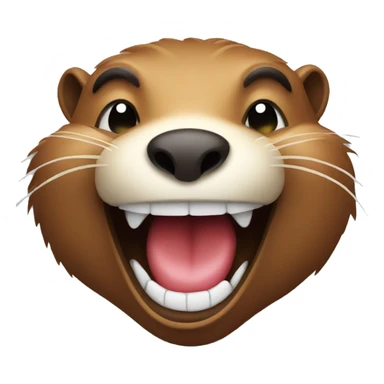 Laughing beaver  sticker