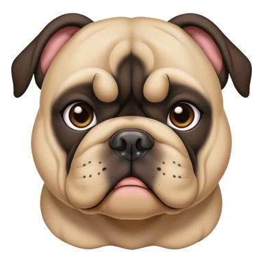 Black bulldog girl  sticker