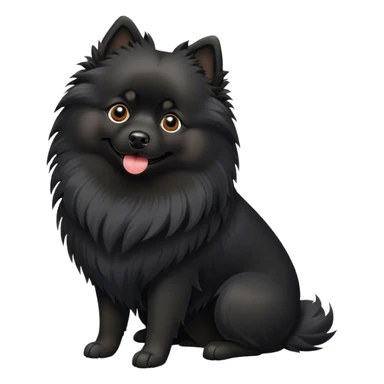 black German Spitz dog sticker