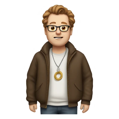 Carl wheezer rapper with brown hair sticker