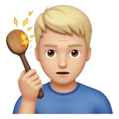 Guy hitting himself sticker