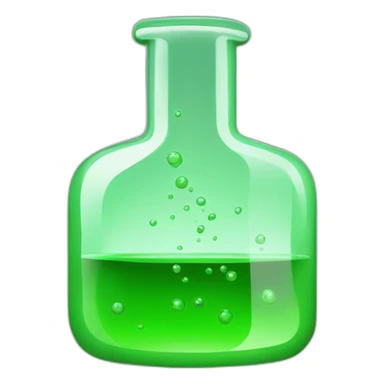 green laboratory flask, cubizm sticker