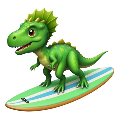 Dino on surfboard  sticker