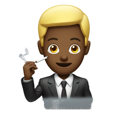make an emoji of a michigan law student smoking with a gaming controller sticker