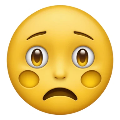Darkened yellow emoji-face of despair sticker