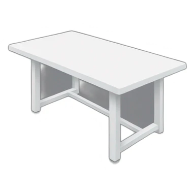 White long table facing towards me sticker