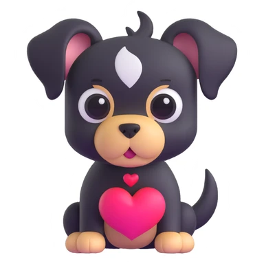 puppy in love sticker