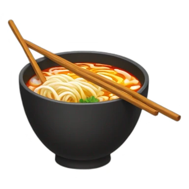 Cup ramen with drum sticks in it. sticker