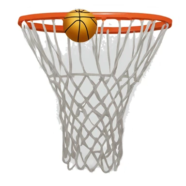 Ballon de basket qui fait du basket  sticker