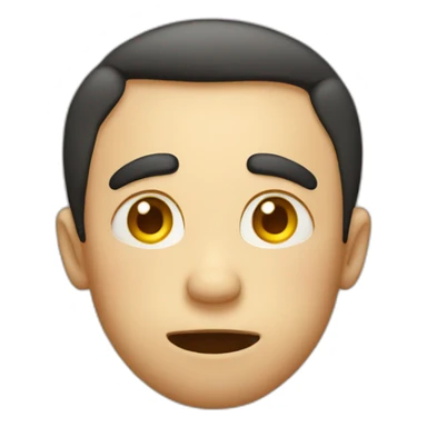 dizzy emoji with a big forehead sticker