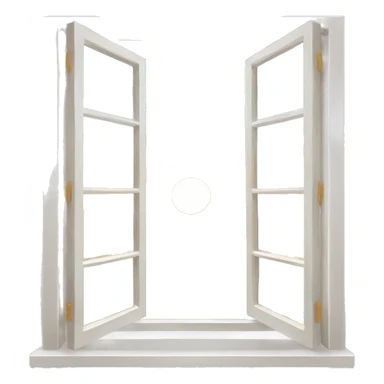 open window with sunlight sticker