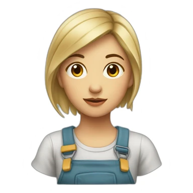 fille peintre avec un air perdu sticker