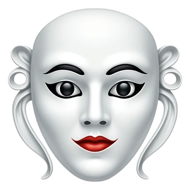 Phantom of the opera’s mask from the 2004 flm sticker