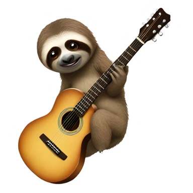 Guitar with sloth sticker