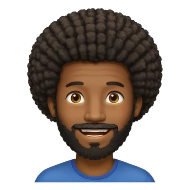 beared and fade hair afro black man man sticker