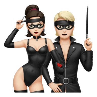 Dominatrix whipping man  sticker