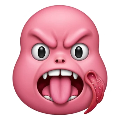 tongue with an angry emote on it sticker