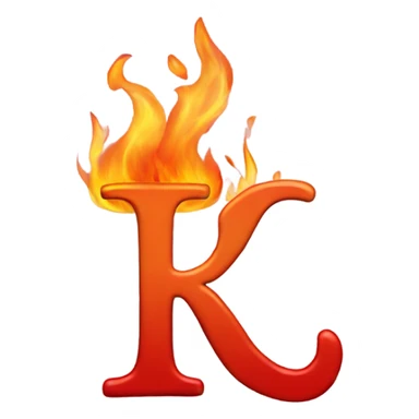 the letters RH with fire and hearts sticker