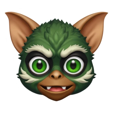 Gremlin with black skin, face only sticker