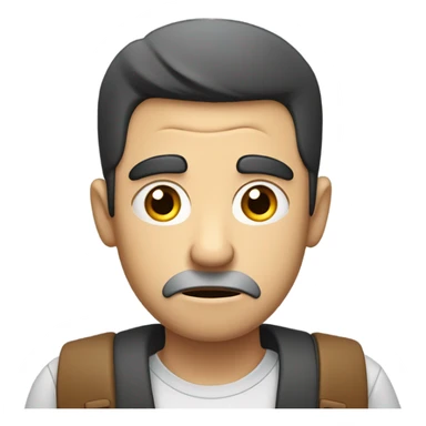 man is stressed because so many people unfollowed him on instagram using his phone sticker