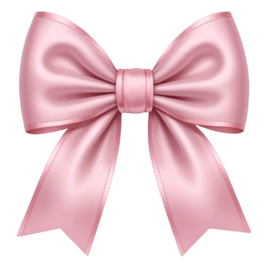 Silk light pink bow sticker