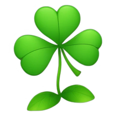 4 leaf clover smiling sticker